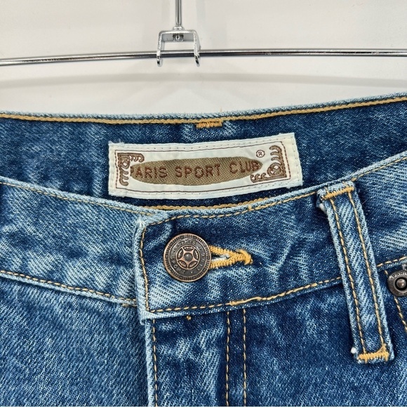 Paris Sport Club Vintage 80 90’s 100% Cotton High Rise Mom Tapered Leg Size 14 - Picture 4 of 10